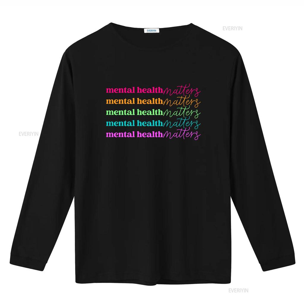Mental Health Matters T Shirt Anxiety TherapisT Inspirational Depression Motivational PsychologisT vintage Washed fashion homme