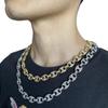 Unisex Retro Hip Hop Jewelry: Full Diamond Pig Nose Cuban Chain Necklace