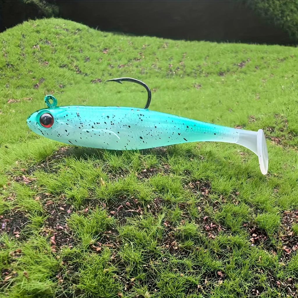 Silicone Paddle Tail Swimbait Fishing Lure, Colorful Bass Fishing Jig Heads, Trout Bait for Freshwater & Saltwater