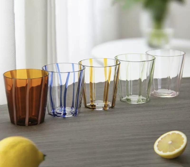 Colorful Brushed Heat-resistant Glass Cup Ins Style Creative Coffee Cup Retro Juice Cup Couple Home Water Cup