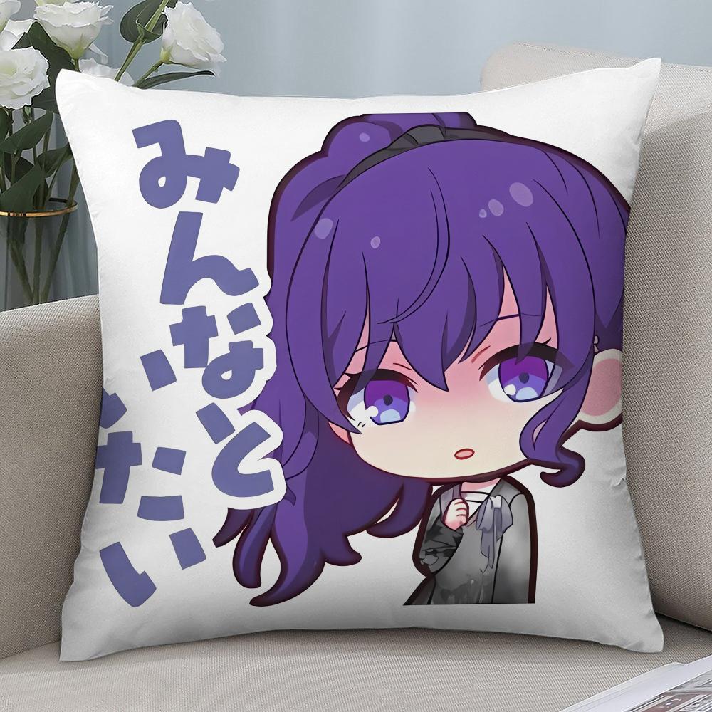 A-Asahina Mafuyu Chibi Pillow Case 3D Print Polyester Fiber 40*40 Cm Home Sofa Throw Pillow Cover Decoration Festival Gift