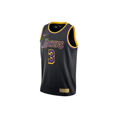 NBA Lakers Fan Jersey 2020-21 Retro Davis No. 3 Men Tops Black CN9929-010