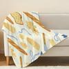 Bread-Themed Hemmed Flannel Blanket: Soft Cozy Warm Throw, Skin-Friendly Blanket for Home & Couch, Christmas & Halloween Use