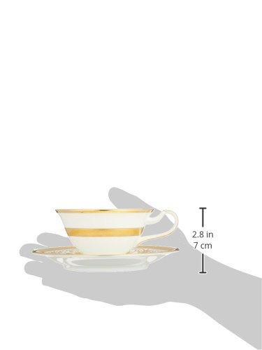 Noritake Georgian Palace Bone China Cup and Saucer (for Both Coffee and Tea), 220cc, T59587/4858