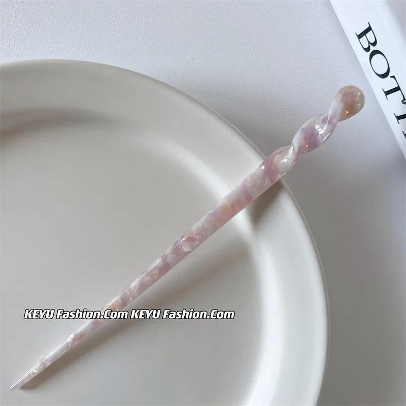 

Модные китайские палочки для волос, винтажные ацетатные палочки для еды, женские заколки, зажимы, свадебные украшения, аксессуары для укладки волос для девушек