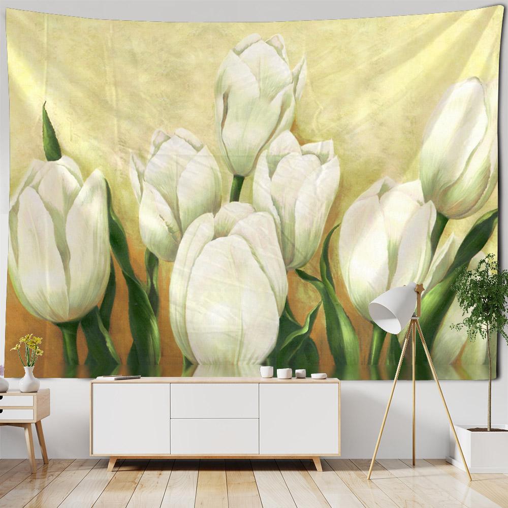 Flower Hanging Cloth, Tapestry, Dreamy Landscape, Background Cloth, Home Wall Decoration, Bed Sheets, Beach Towels, Yoga Mats