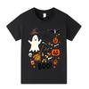 A1653 T-shirt Manches Courtes Halloween Fantôme Garçons Filles