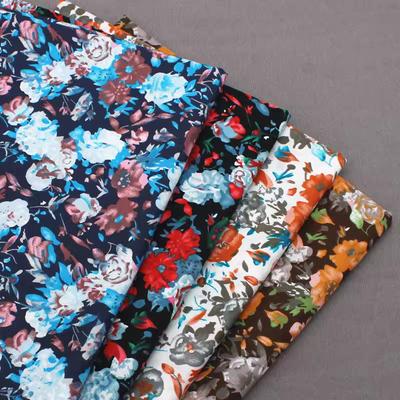 Vintage Sunflower Floral Printed Handmade Sewing Pattern Women Summer Dress Shirt Poplin Cotton Liberty Fabric By the Meters