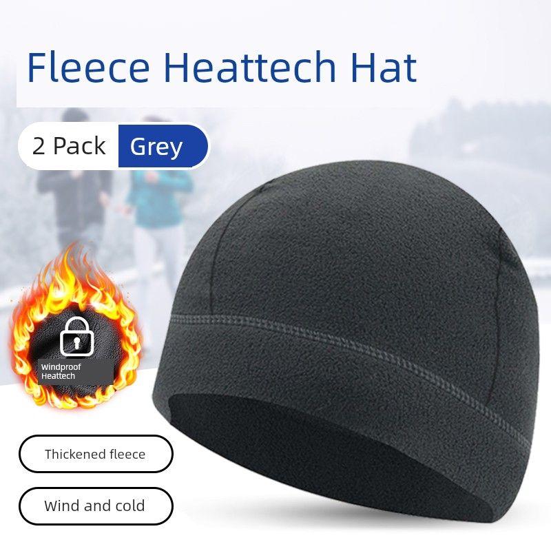 Outdoor Running Small Hat Cold-Proof Fall and Winter Polar Fleece Thickened Skiing Cycling Earmuffs Hat Thermal and Windproof Fleece Hat Men
