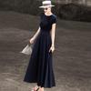 Lanser 2026 Summer Elegant Pleated A-Line Dress