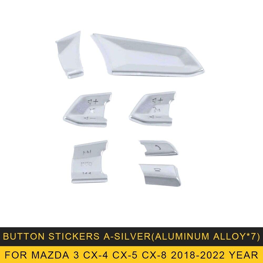 

Для Mazda 3 CX-4 CX-5 CX-8 автомобильные аксессуары алюминиевый сплав крышка кнопки рулевого колеса декоративная наклейка внутренняя отделка Silver A