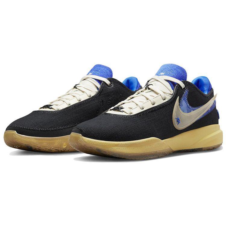Nike Uninterrupted X LeBron 20 Speak Your Truth Men Sneakers Black Coconut-Milk Hyper-Royal FN0941-001
