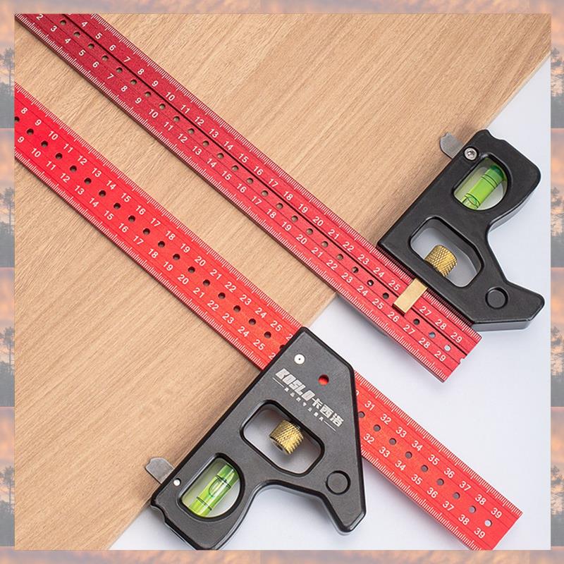 2025 Trend Gauges Heavy Duty High-Precision Woodworking Square Angle Ruler 40Cm Long Movable Angle Ruler