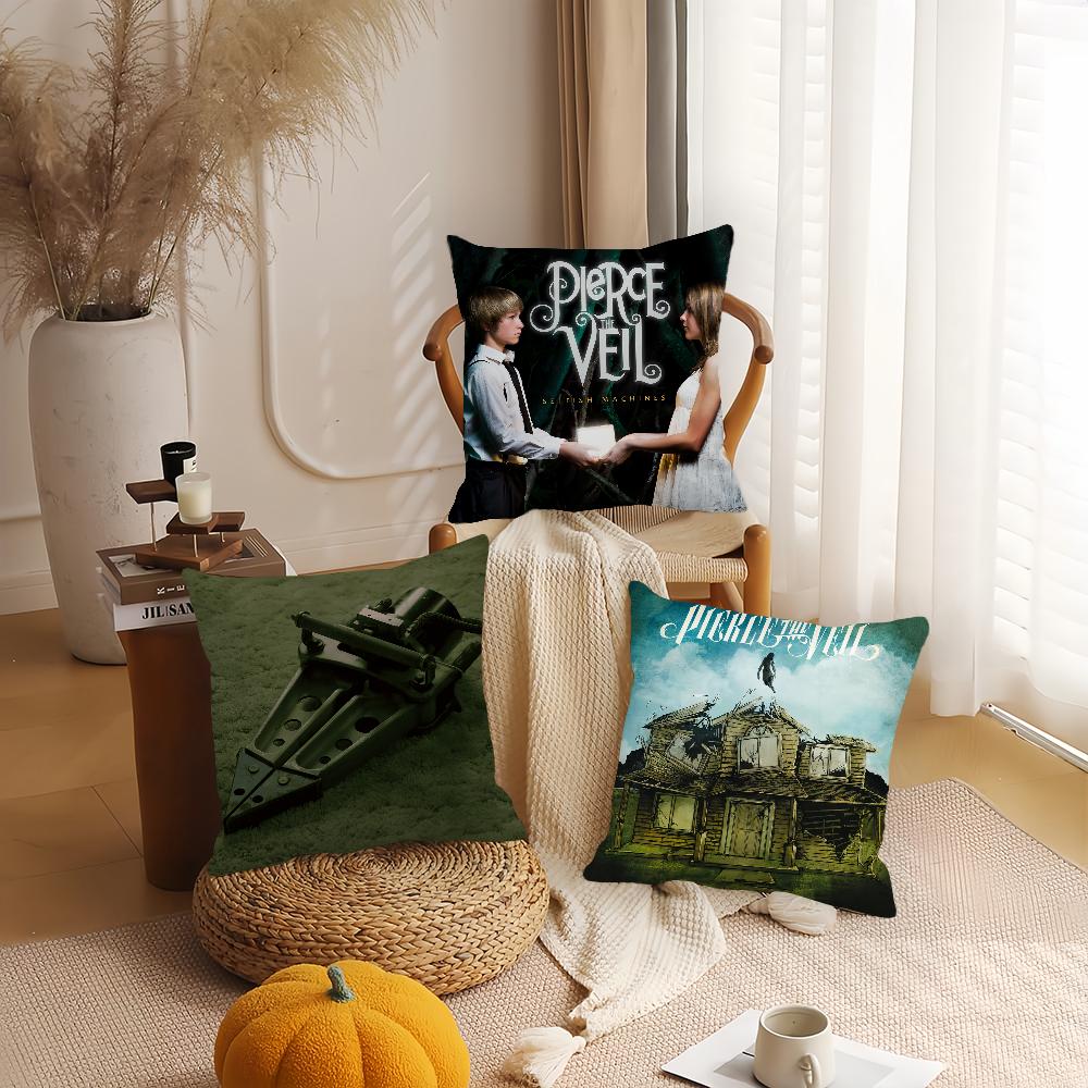 Rock Band P-Pierce The V-Veil Pillow Case Home Cushion Cover Suitable For Office Sofa Car Suitable For All Seasons