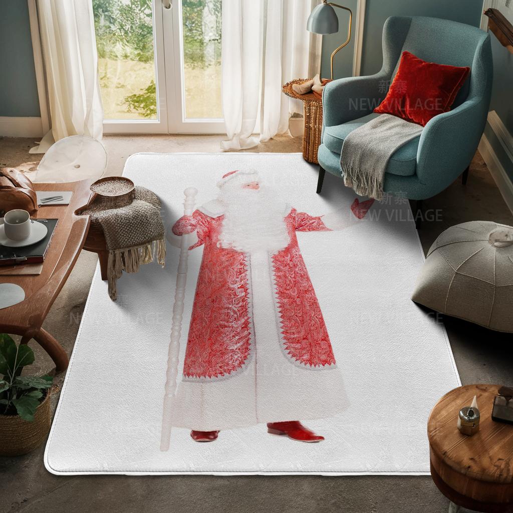 House Entrance Carpet Home Door Mat Living Room Bath Foot Bathroom Non-slip Water Absorption Rugs Bath Merry Christmas Winter