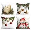 Christmas Decorations Pillowcase Printed Polyester 45x45cm Throw Pillowcover Decorative Sofa Cushion Pillowslip Home Decor
