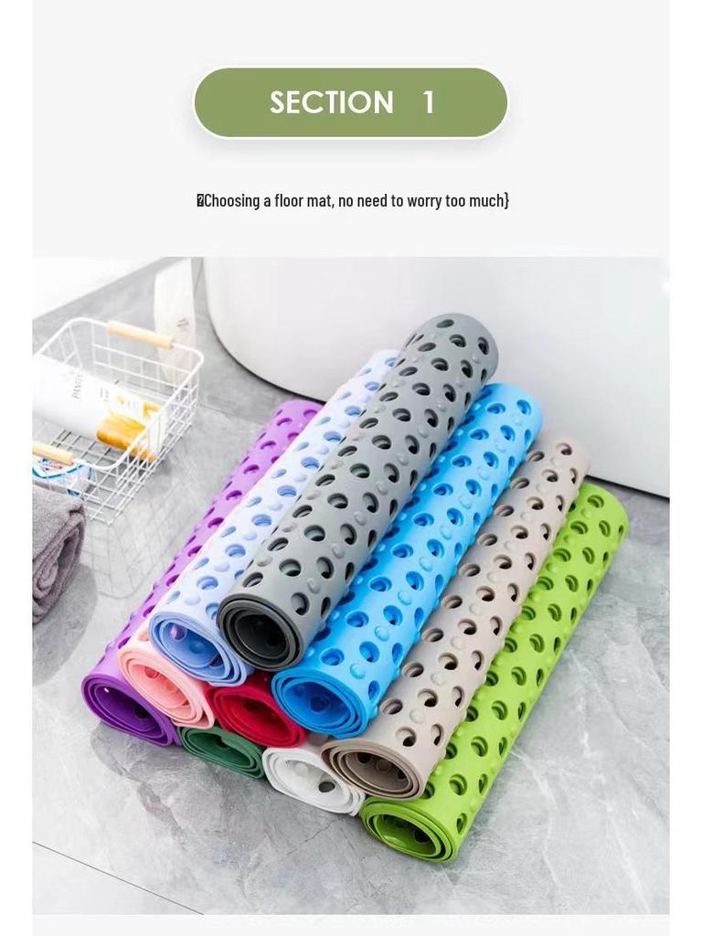 Non-Slip Bathroom Mat: Shower, Bathtub, and Toilet Massage Foot Pad with Suction Cups.