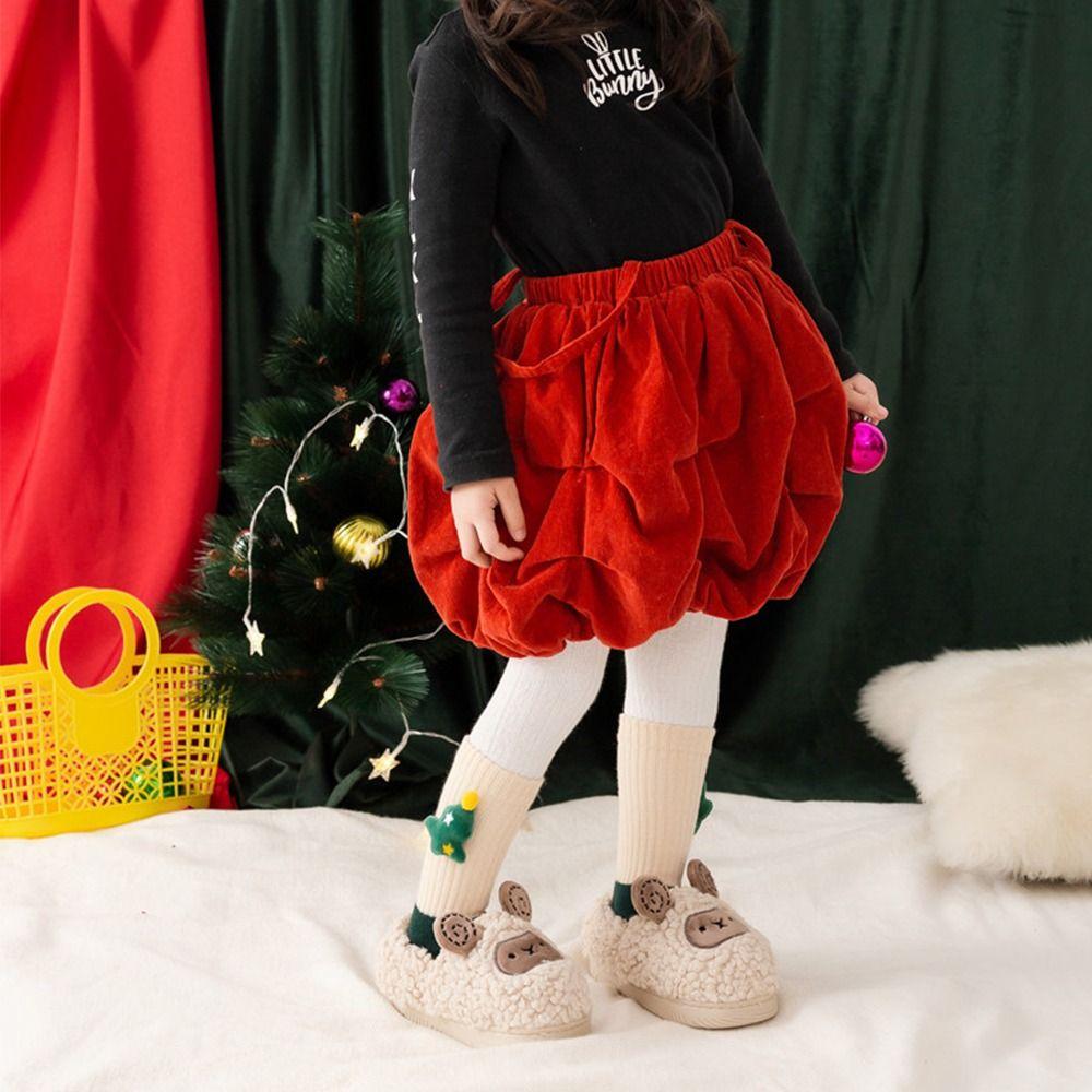 Harajuku Cotton Children Christmas Socks Doll Santa Claus Cartoon Hosiery Christmas Tree Thicken Mid-Tube Socks Christmas Gift