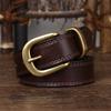 2.8cm Width Women Genuine Leather Belt for Women Female Cowskin Strap Casual Copper Buckle Ladies Belts Designer High Quality