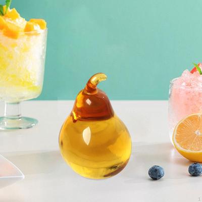 Glass Fruit Figurine Crystal Statue Paperweight Crafts Arts Cute Fruits Miniature Sculpture for