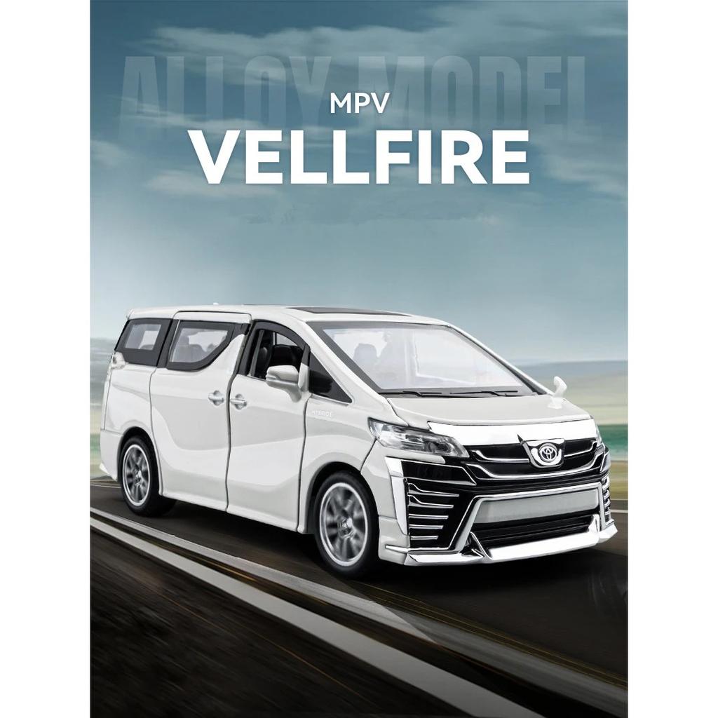1/32 Toyota Vellfire MPV Alloy Car Model Sound and Light Pull Back Children's Toy Collectibles Birthday Gift