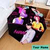 Custom Name Fantasy Night Trio K-Pop Umbrella, Foldable Umbrella Suitable for Outdoor Shopping Travel Sports, Exquisite Gift for Family