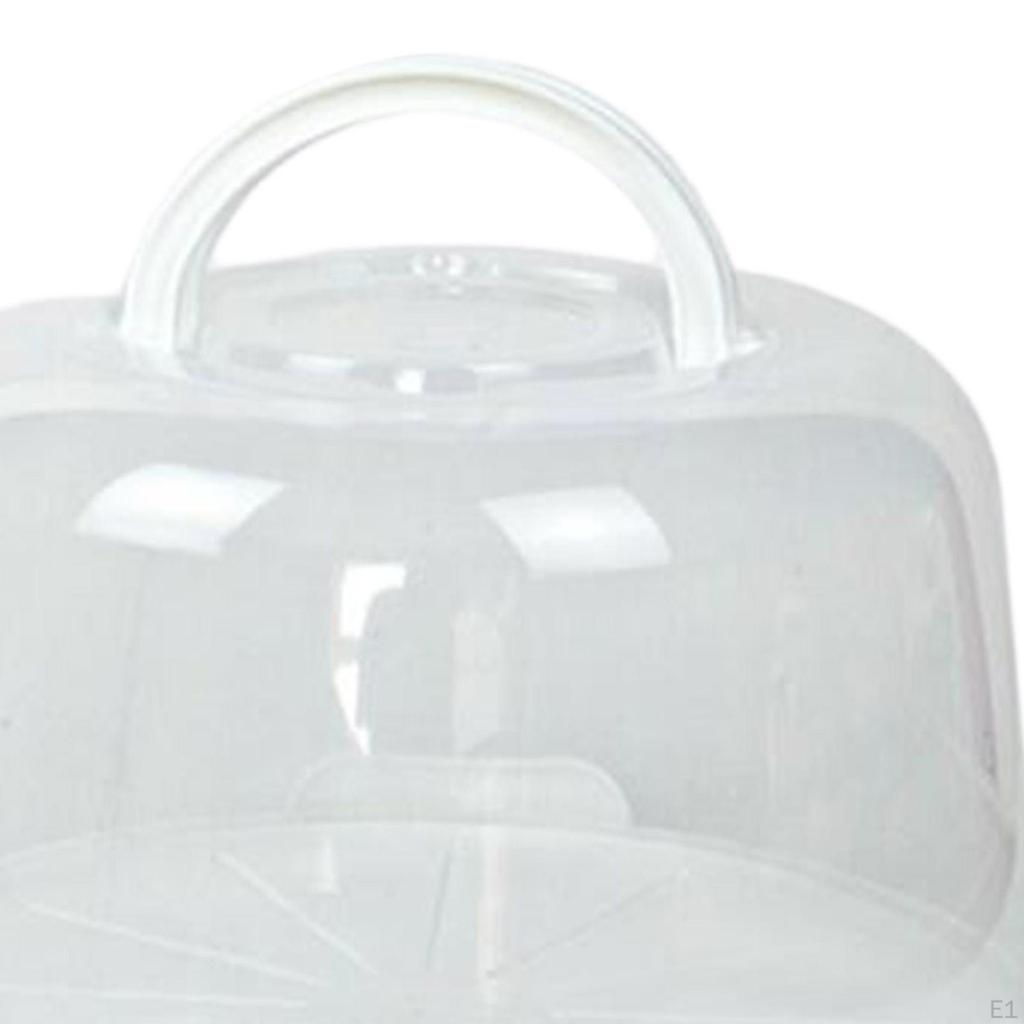 10 inch Cake Carrier with Foldable Handle Portable Box Muffin Tart Cookie Dessert Keeper
