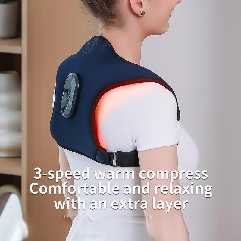 1Pc Multifunctional back and shoulder massager with vibration and heating - suitable for men and women,  suitable for home or office use