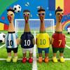 1/2Pcs Football Theme Screaming Chicken Toy, Stress Relief Cartoon Football Star Chick Squeeze Toy, Game Day Cheer Gift for Soccer Fans