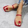 2024 Summer Flat Shoes for Women New Plus Size Retro Women's Flat Slippers Outdoor Causal Women's Flip Flops Female Sandals