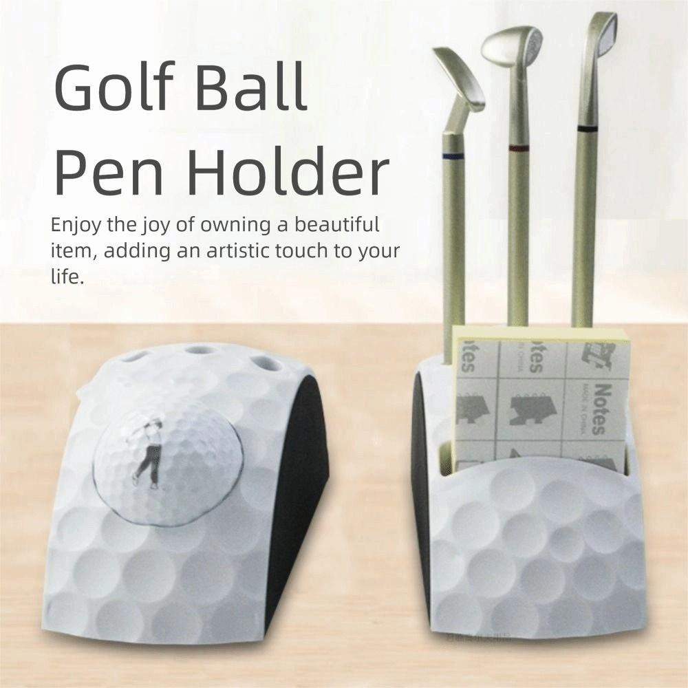 1 Set Golfer Pens Golf Ball Pencil Holder Decoration Golf Pen Set  Golf Clubs