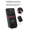 For Motorola Edge 40 5G Card Holder PC+TPU Phone Case Slide Lens Protection Kickstand Cover