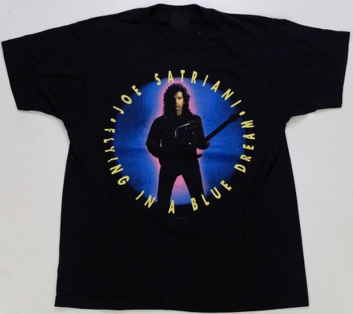 Vintage Joe Satriani Tour 1990 Cotton Unisex Black Shirt Best New New Unisex T-Shirt S