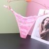 Sexy Seamless Panties Skin-friendly Solid Color Intimate Pantys Women Sheer Lace Thong Adjustable Waist Bow Mesh Underpants