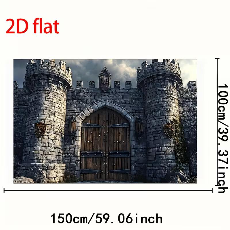 Renaissance Faire Castle Backdrop - Medieval Fortress Door Photo Prop
