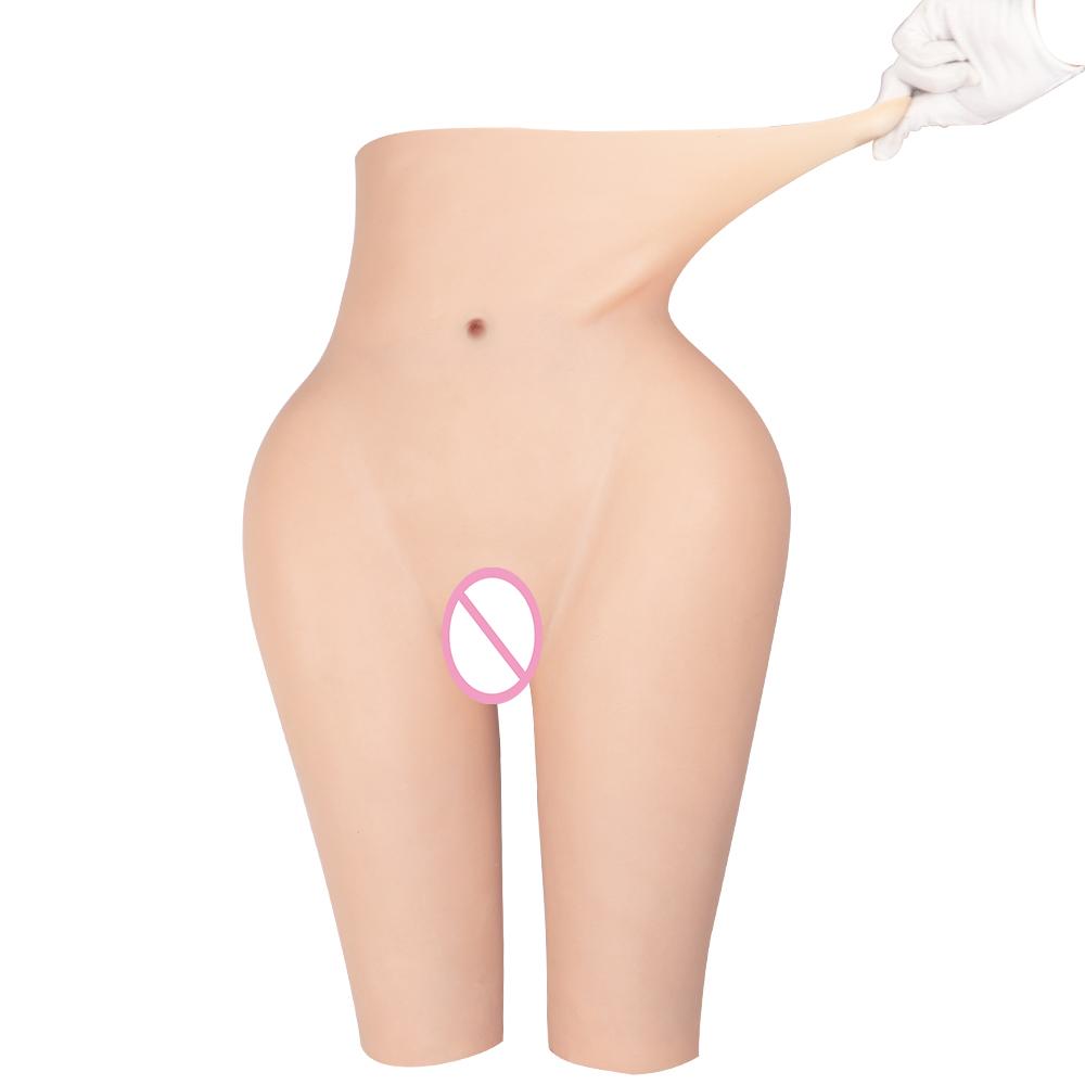 Realistic Cosplay Silicone Pant with Fake Vagina Hip Enhancement and Crotch Thickening Pants for Crossdresser Sissy Drag Queen
