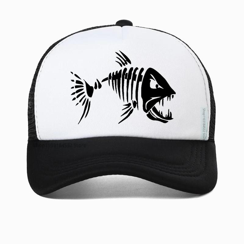 Fish Bone Unisexs Caps Camouflage Hunting Fishing Unisex Baseball Cap Summer Mesh Breathable Unisex Hat For Unisex Casual Bone Casquette