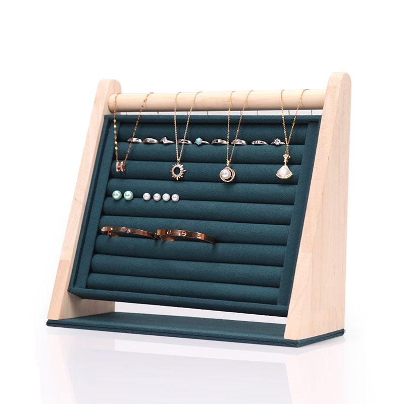 Solid Wood Three-dimensional Rings Earrings Earrings Necklaces Bracelets Display Shelves Jewelry Storage Display Shelves