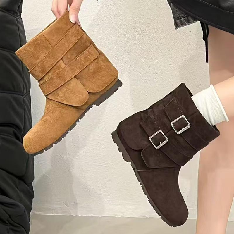 

Flats Women s Ankle Boots Fashion Suede Winter Shoes Designer Short Chelsea Boots Trend Walking Gladiator Mujer Botas 35