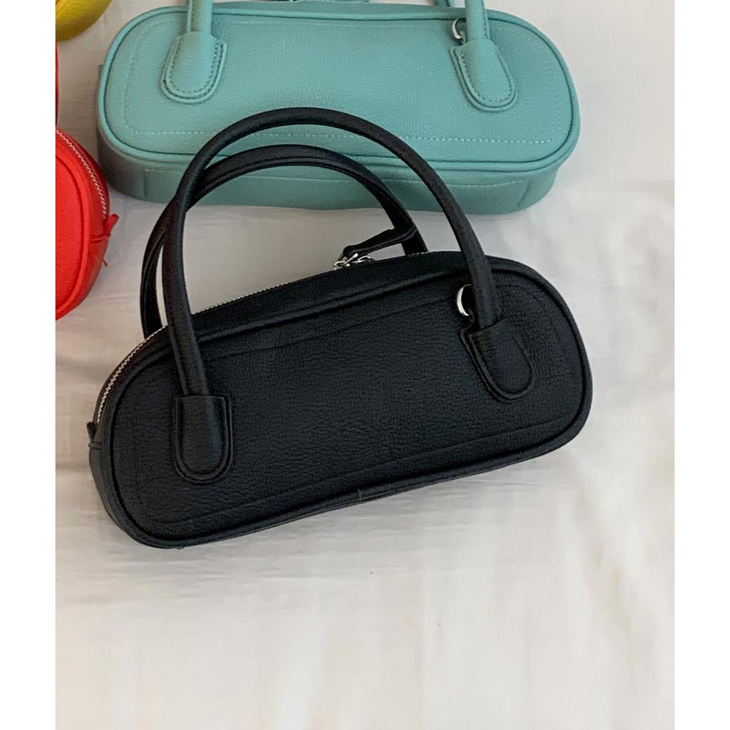 Summer Macaron Color Hand-held Bowling Bag, Stylish and Simple Commuter Bag, Cross-body Small Square Bag