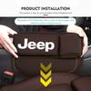 CXVSUD1 For Jeep Leather Car Seat Gap Organizer Crevice Side Storage Box Filler Side Storage Pocket With Cup Holder Grand Cherokee
