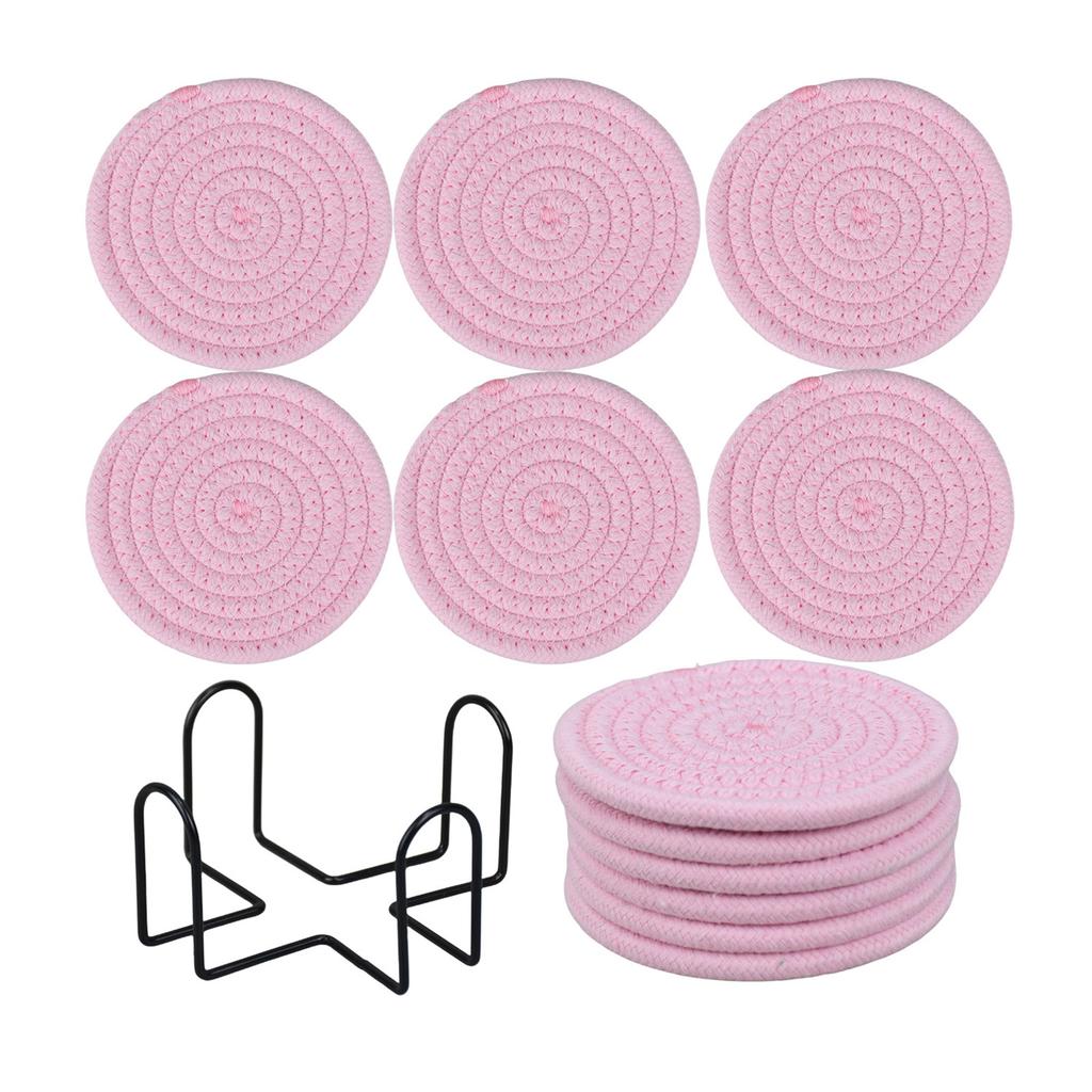 Woven Round Cotton Placemat Non- Heat Table Mats for Dining