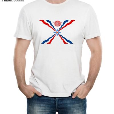 Assyrische Flagge T-Shirt Klassisches Kurzarm-T-Shirt Herren Slim Fit T-Shirt Herren O-Ausschnitt T-Shirts T-Shirt Design Online