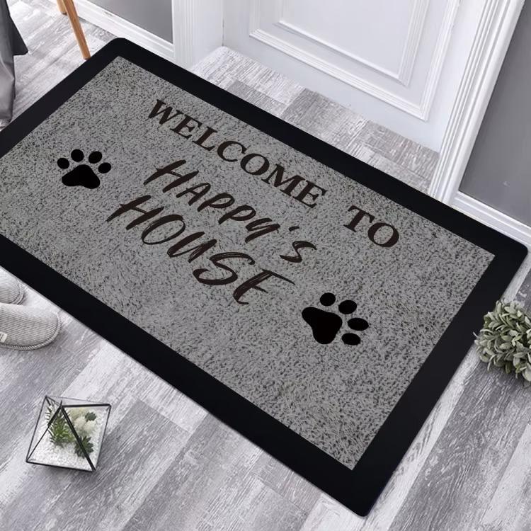 

Custom Pet Theme Door Mat With Cute Dog Cat Paw Patterns Soft Decorative Entryway Rug For Home Indoor Outdoor Pet Lovers 40cm x 60cm
