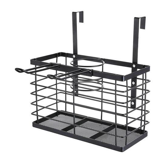 Hair Dryer Holder Organizer Adjustable Height 3-in-1 Wall Mounted Cabinet Door