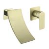 Brushed Gold Bathroom Bathtub Faucet Brass Concealed Waterfall Basin Faucet Single Handle Mixed Hot And Cold Sink Faucet