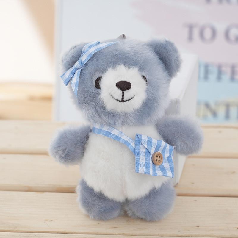 Cute Plush Bear Keychain With Soft Fur For Car And Bag Decor