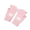 Touchscreen Cat Paw Warm Gloves Women Autumn Winter Fleece Lined Knit Mittens