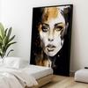 Portret Kobiety - Czerń I Złoto Portret Kobiety - Czerń I Złoto, 50X70 Cm, Bez Ramy, Płótno Premium Na Blejtramie