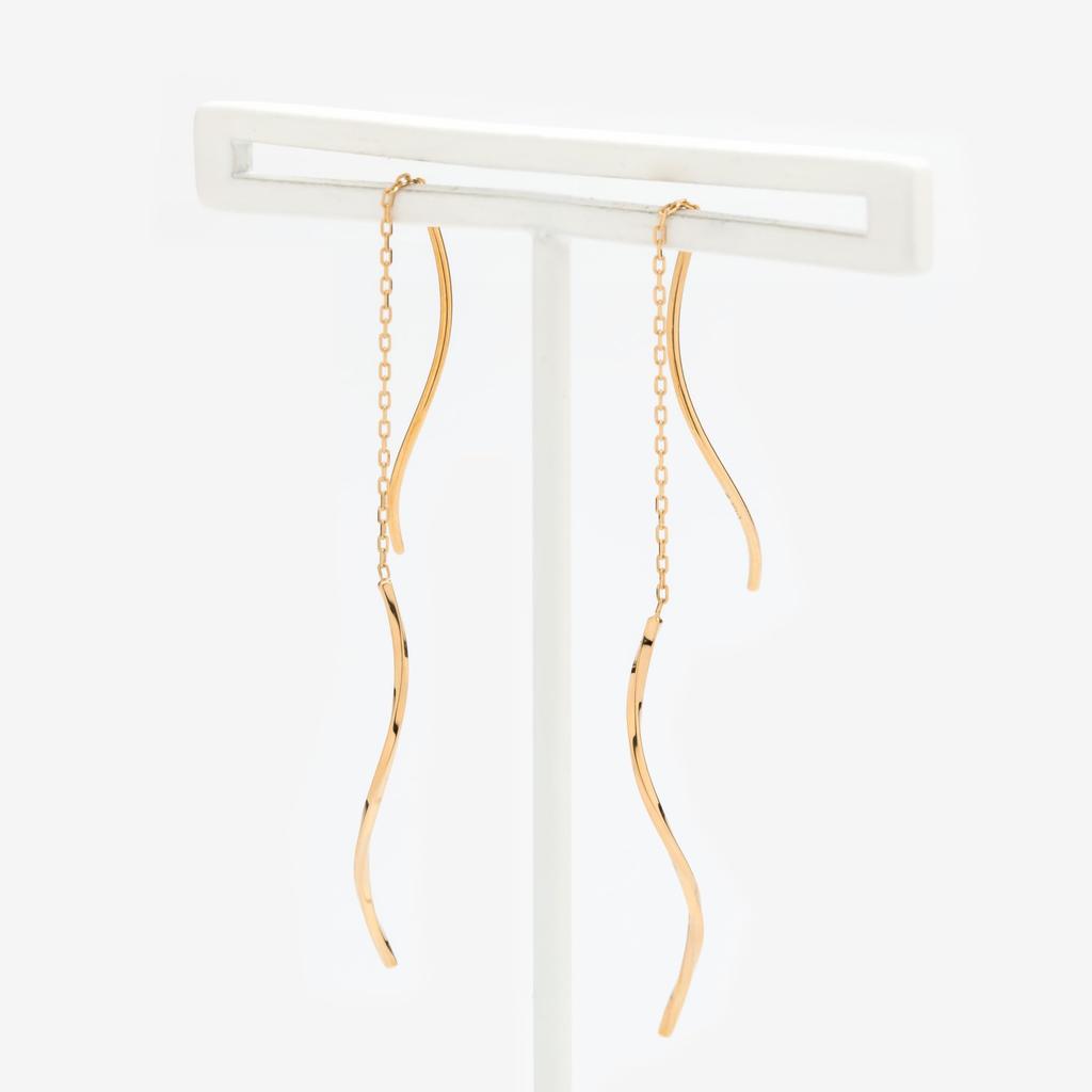 ESTELLE [Official] Women's American Earrings, 10K Yellow Gold, 0202-3500-0019-0000